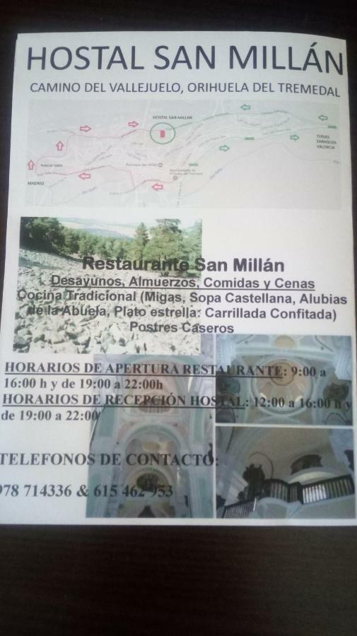 Hostal Restaurante San Millan Orihuela del Tremedal Bagian luar foto